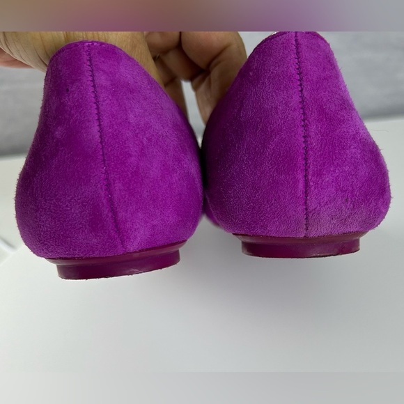 TED BAKER London Oleshky Magenta And Gold Pointy Toe Flats Size 9‎ - Picture 8 of 12